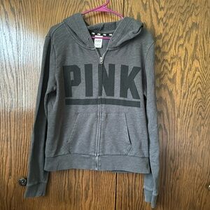 PINK - size large full zip sweater